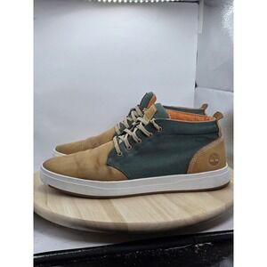 MENS SIZE 12 - TIMBERLAND DAVIS SQUARE LEATHER/FABRC CHUKKA WHEAT NUBUCK A2J72